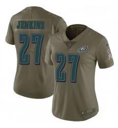 Womens Nike Philadelphia Eagles 27 Malcolm Jenkins Limited Olive 2017 Salute to Service NFL Jersey