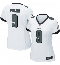 Womens Nike Philadelphia Eagles 9 Nick Foles Game White NFL Jersey