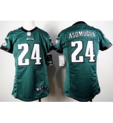 Youth Nike Philadelphia Eagles 24# Nnamdi Asomugha Green Nike NFL Jerseys