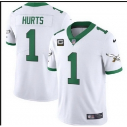 Youth Philadelphia Eagles  1 Jalen Hurts White Vapor Untouchable Limited Stitched Football Jersey