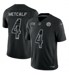 Men Pittsburgh Steelers 4 DK Metcalf Black F U S E 2026 Salute to Service Limited Stitched Football Jersey Men Pittsburgh Steelers 4 DK Metcalf Black F U S E 2026 Salute to Service Limited Stitched Football Jersey