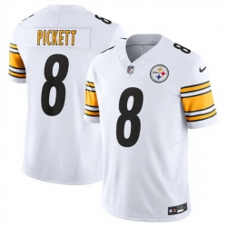 Men Pittsburgh Steelers 8 Kenny Pickett White 2023 F.U.S.E. Vapor Untouchable Limited Jersey