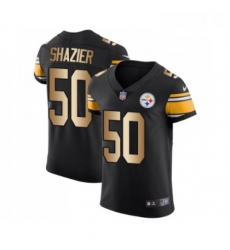 Mens Pittsburgh Steelers 50 Ryan Shazier Elite Black Gold Team Color Football Jersey