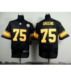 Nike Pittsburgh Steelers 75 joe greene Black Elite Gold No NFL Jersey