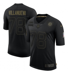 Nike Pittsburgh Steelers 78 Alejandro Villanueva Black 2020 Salute To Service Limited Jersey