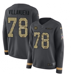 Nike Steelers 78 Alejandro Villanueva Anthracite Salute to Service Limited Jersey