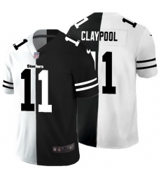 Pittsburgh Steelers 11 Chase Claypool Men Black V White Peace Split Nike Vapor Untouchable Limited NFL Jersey