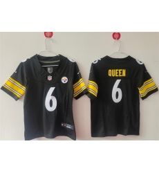 Women Pittsburgh Steelers 6 Patrick Queen F U S E Black Vapor Stitched Football Jersey  Women Pittsburgh Steelers 6 Patrick Queen F U S E Black Vapor Stitched Football Jersey