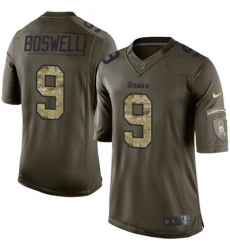 Youth Nike Steelers #9 Chris Boswell Green Stitched NFL Limited 2015 Salute to Service Jersey