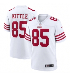 Men San Francisco 49ers 85 George Kittle 2022 New White Stitched Game Jersey