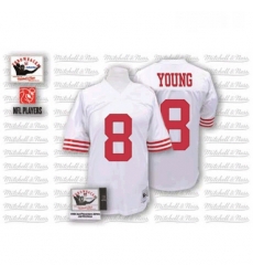 Mitchell and Ness San Francisco 49ers 8 Steve Young Authentic White Throwback NFL Jersey