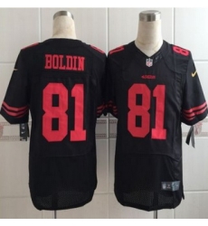 New San Francisco 49ers #81 Anquan Boldin Black Alternate Men Stitched NFL Elite Jersey