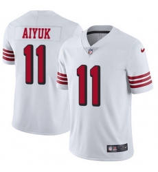 Nike 49ers 11 Brandon Aiyuk White Men Stitched NFL Limited Rush Jersey