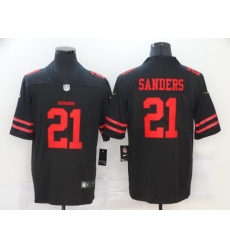 Nike 49ers 21 Deion Sanders Black Vapor Untouchable Limited Jersey