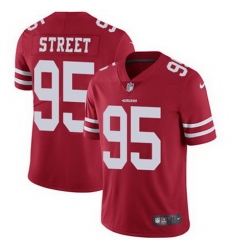 Nike 49ers #95 Kentavius Street Red Team Color Mens Stitched NFL Vapor Untouchable Limited Jersey