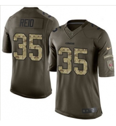 Nike San Francisco 49ers #35 Eric Reid Green Men 27s Stitched NFL Limited Salute to Service Jersey