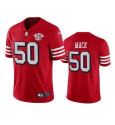 Nike San Francisco 49ers 50 Alex Mack Red Rush Men 75th Anniversary Stitched NFL Vapor Untouchable Limited Jersey