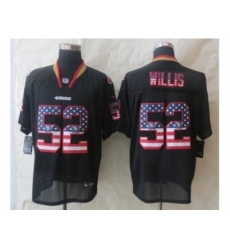 Nike San Francisco 49ers 52 Patrick Willis Black Elite USA Flag Fashion NFL Jersey