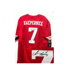 Nike San Francisco 49ers 7 Colin Kaepernick Red Elite Signed NFL Jersey