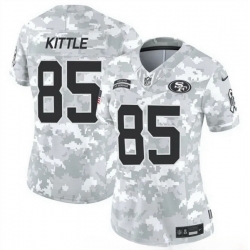 Women San Francisco 49ers 85 George Kittle 2024 F U S E Arctic Camo Salute To Service Limited Stitched Jersey