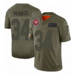 Youth San Francisco 49ers 27 Jason Verrett Limited Camo 2019 Salute to Service Football Jersey