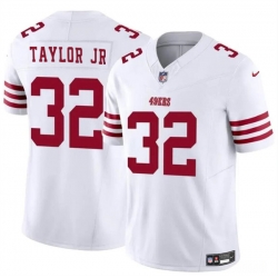 Youth San Francisco 49ers 32 Patrick Taylor Jr White 2024 F U S E  Vapor Untouchable Limited Stitched Football Jersey