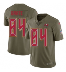 Nike Buccaneers #84 Cameron Brate Olive Mens Stitched NFL Limited 2017 Salute To Service Jersey