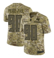 Nike Buccaneers #90 Jason Pierre Paul Camo Mens Stitched NFL Limited 2018 Salute To Service Jersey
