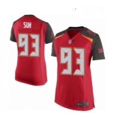 Womens Tampa Bay Buccaneers 93 Ndamukong Suh Game Red Team Color Football Jersey