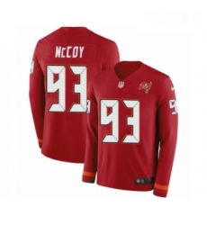 Youth Nike Tampa Bay Buccaneers 93 Gerald McCoy Limited Red Therma Long Sleeve NFL Jersey