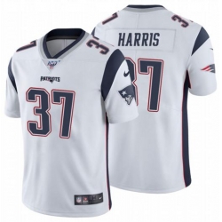 Nike New England Patriots 37 Damien Harris White 100th Season Vapor Untouchable Limited Jersey