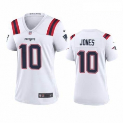 Women Nike New England Patriots Mac Jones White Vapor Limited Jersey