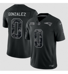 Youth New England Patriots  0 Christian Gonzalez Black 2026 Salute to Service Limited Stitched Football Jersey