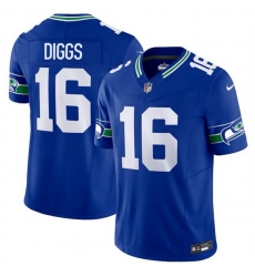 Men Seattle Seahawks 16 Trevon Diggs Royal 2025 F U S E Throwback Vapor Limited Stitched Football Jersey