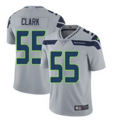 Nike Seahawks 55 Frank Clark Gray Vapor Untouchable Limited Jersey