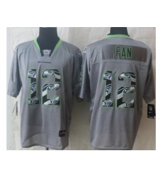 Nike Seattle Seahawks 12 Fan Grey Elite Lights Out Fashion NFL Jersey