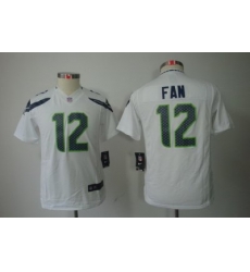 Youth Nike Seattle Seahawks 12# Fan White Color[Youth Limited Jerseys]