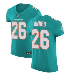 Nike Miami Dolphins 26 Salvon Ahmed Aqua Green Team Color Men Stitched NFL Vapor Untouchable Elite Jersey