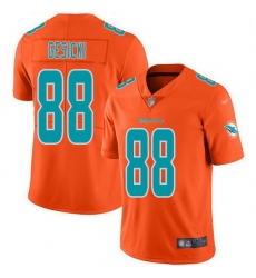 Nike Miami Dolphins 88 Mike Gesicki Orange Men Stitched NFL Limited Inverted Legend Jersey
