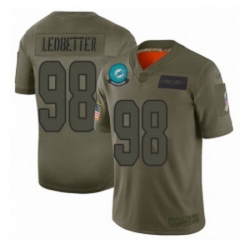 Womens Miami Dolphins 98 Jonathan Ledbetter Limited Camo 2019 Salute to Service Football Jersey