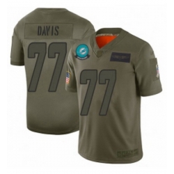 Youth Miami Dolphins 77 Jesse Davis Limited Camo 2019 Salute to Service Football Jersey