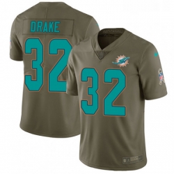 Youth Nike Miami Dolphins 32 Kenyan Drake Limited Olive 2017 Salute to Service NFL Jersey