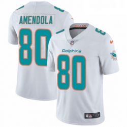 Youth Nike Miami Dolphins 80 Danny Amendola White Vapor Untouchable Limited Player NFL Jersey