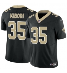 Men New Orleans Saints 35 Jacob Kibodi Black F U S E Vapor Limited Stitched Football Jersey