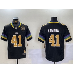 Men New Orleans Saints 41 Alvin Kamara Black 2024 F U S E Vapor Limited Stitched Jersey 3