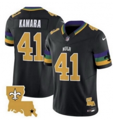 Men New Orleans Saints 41 Alvin Kamara Black 2024 F U S E Vapor Limited Stitched Jersey