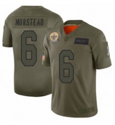 Men New Orleans Saints 6 Thomas Morstead Limited Camo 2019 Salute to Service Football Jersey