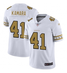 Saints 41 Alvin Kamara White Mens Stitched Football Limited Team Logo Fashion Jersey