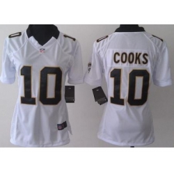 Women Nike New Orleans Saints Brandin Cooks #10 White Jerseys