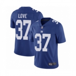 Men New York Giants #37 Julian Love Royal Blue Team Color Vapor Untouchable Limited Player Football Jersey